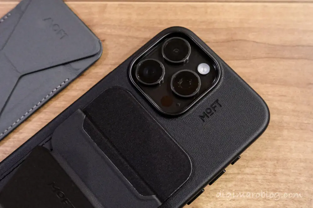 レビュー】最新iPhone15にMOFTレザーケースとSnap-onスマホスタンドが