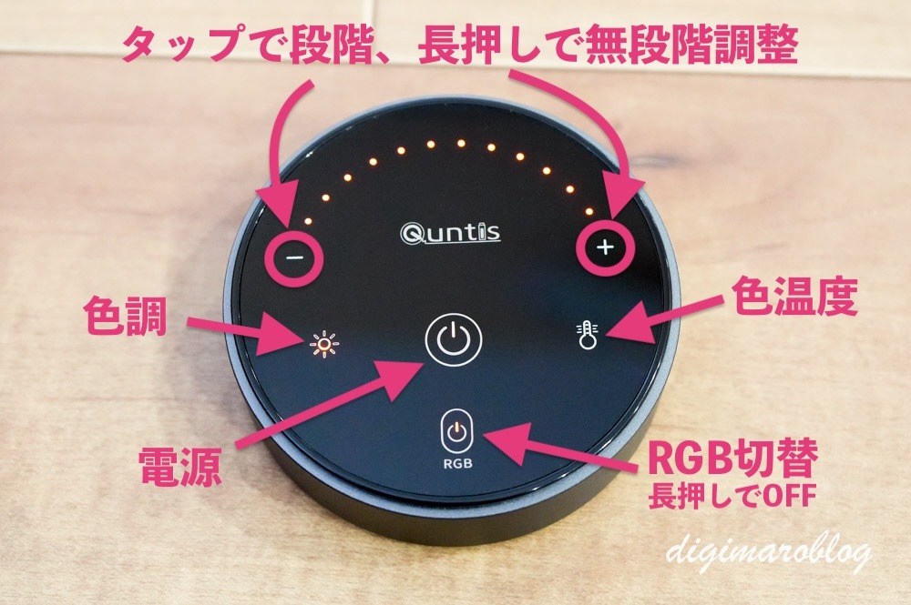 Quntis Light Bar Pro+のリモコン