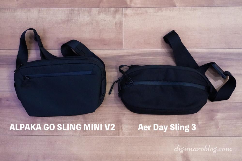 ALPAKA GO SLING MINIとAer Day Sling 3の比較